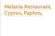Melania Restaurant